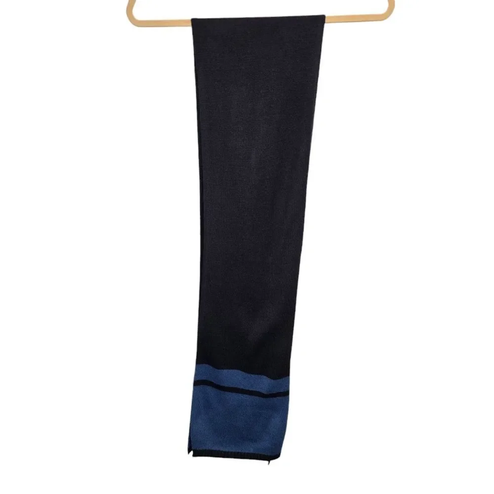 GAP Men's Navy Blue Striped Winter Scarf